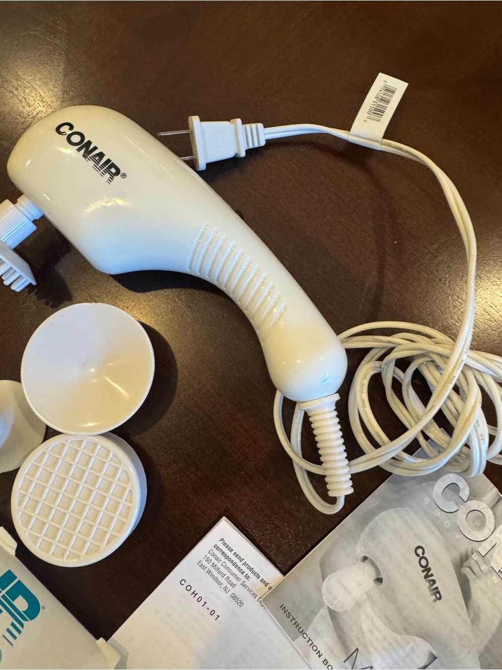 Conair touch and tone White Handheld Massager with Attachments 2 speed - Picture 4 of 4